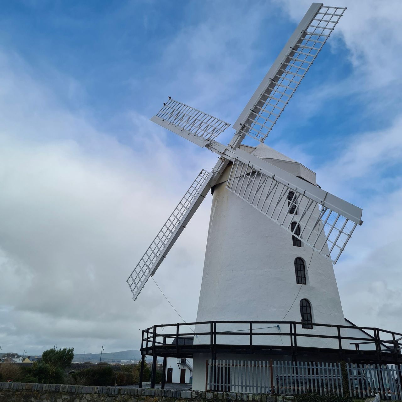 Big white windmill