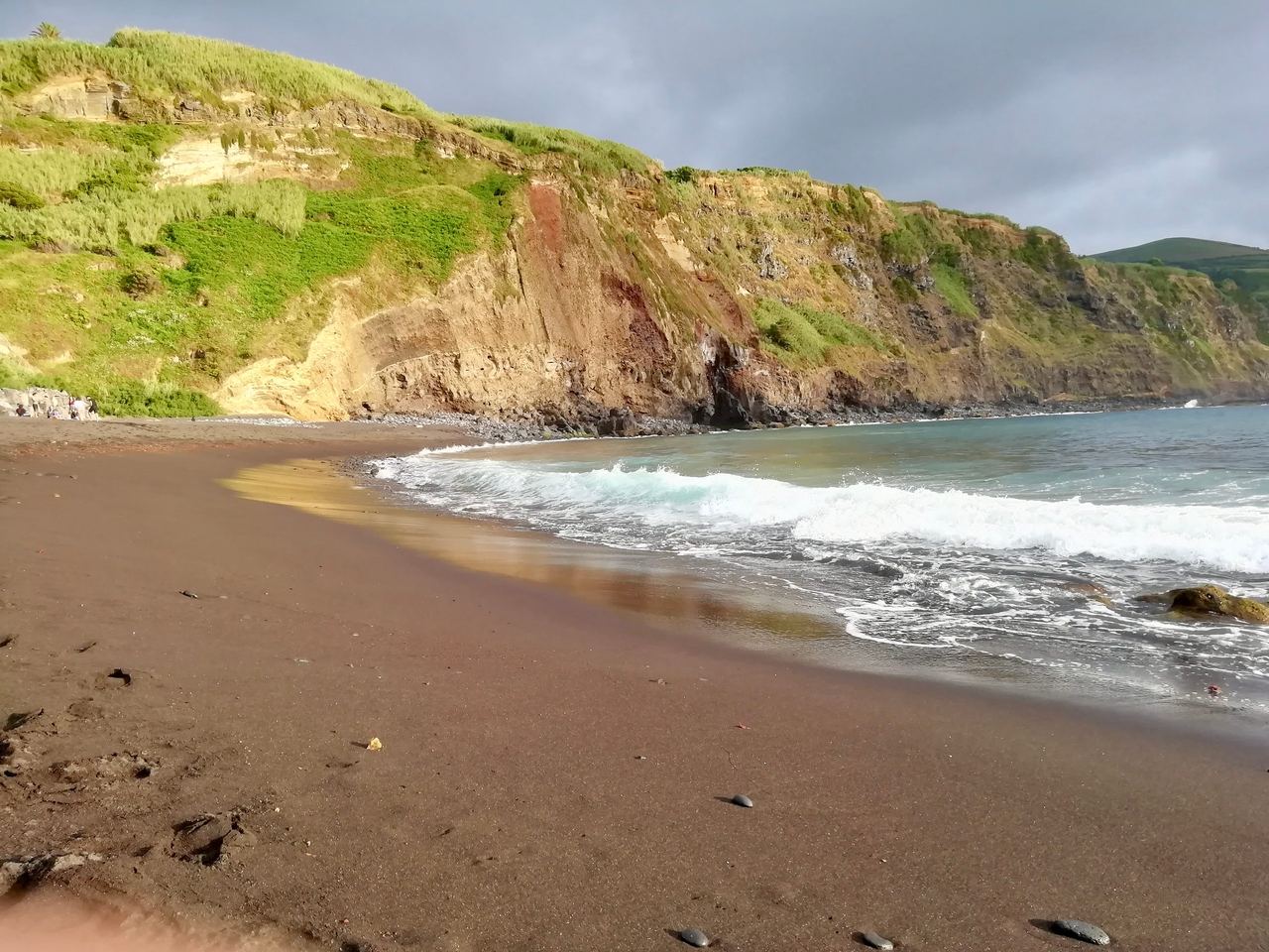 Sandy beach in the Azores